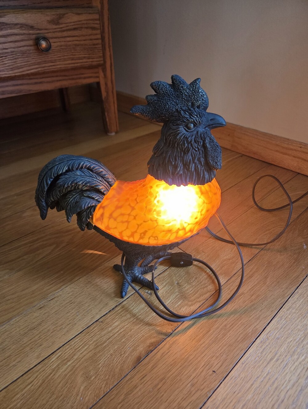 Vintage Rooster Table Lamp